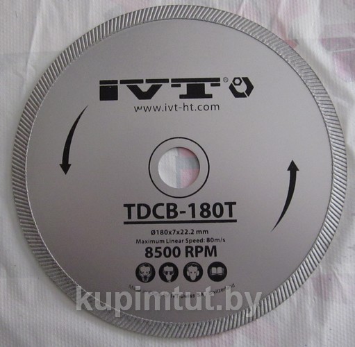 Алмазный отрезной диск TDCB-180T  IVT