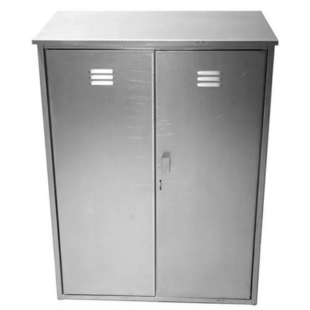 Шкаф разборный серого цвета на 2 баллона (2х50 л.)